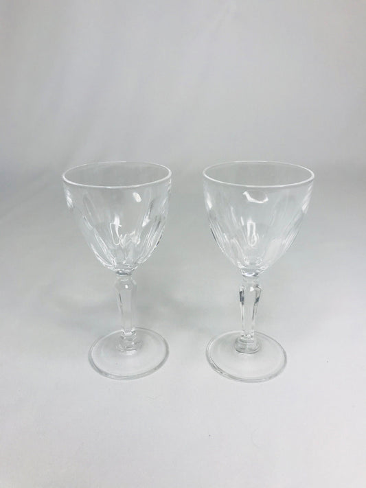 Set of 2 vintage stemmed shot/liquor glasses