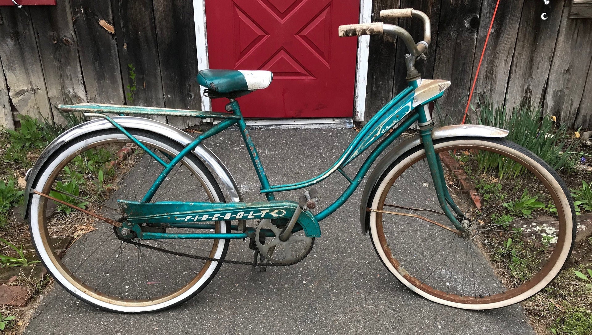 Retro 1960 s Women s Columbia Firebolt Green Bike Terra Americana