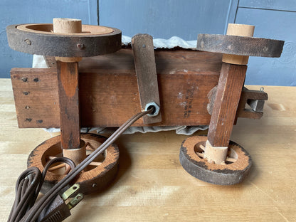 Vintage Covered Wagon Lamp