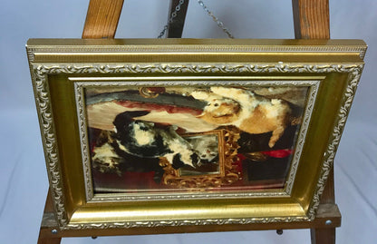 Kittens 1893 by Charles van den Eycken 7135 framed picture/wall decor (t)