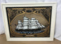 Vintage cutty sark british clipper 1869 framed mirror