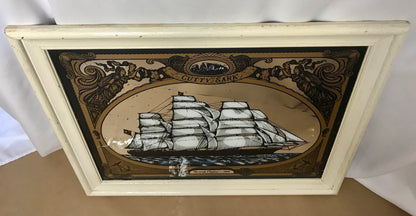 Vintage cutty sark british clipper 1869 framed mirror