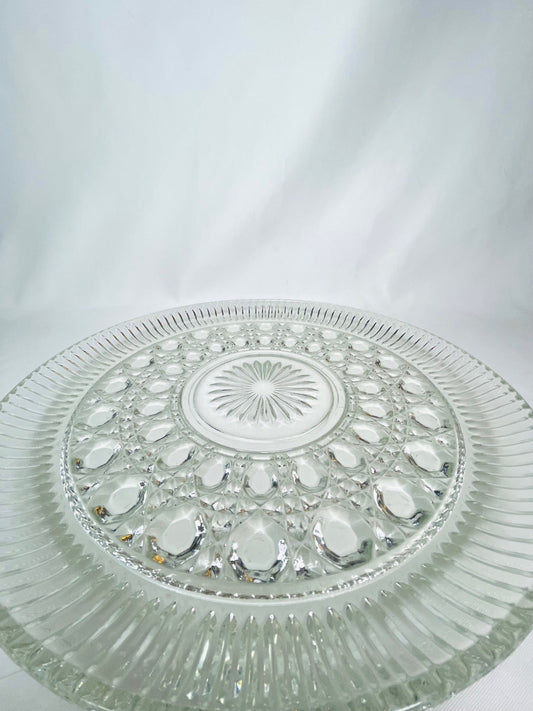 Antique Decorative Glass Serving Dish/Serving Platter