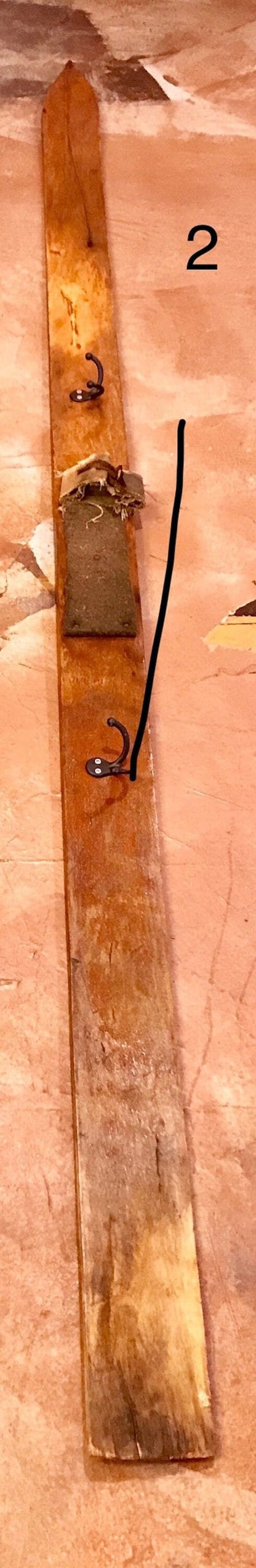 Antique Ski coat rack