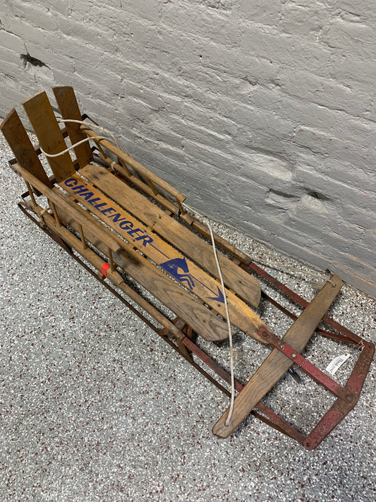 Rustic Old Time Wooden Challenger Sleigh with Sides