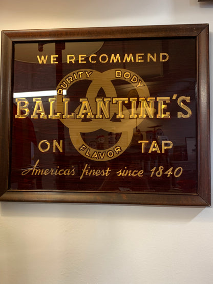 Collectible advertising mirrors Budweiser/Seagram’s/Grenfiddich/Michelob/Ballantine's