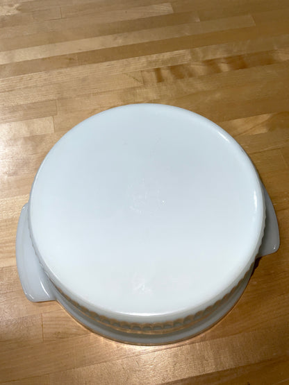 Fire King Milk Glass Ovenware Serving Bowl 2 QT Round Casserole