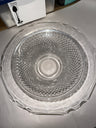 Mid Century Cut Glass Decorative Glass Serving Bowls