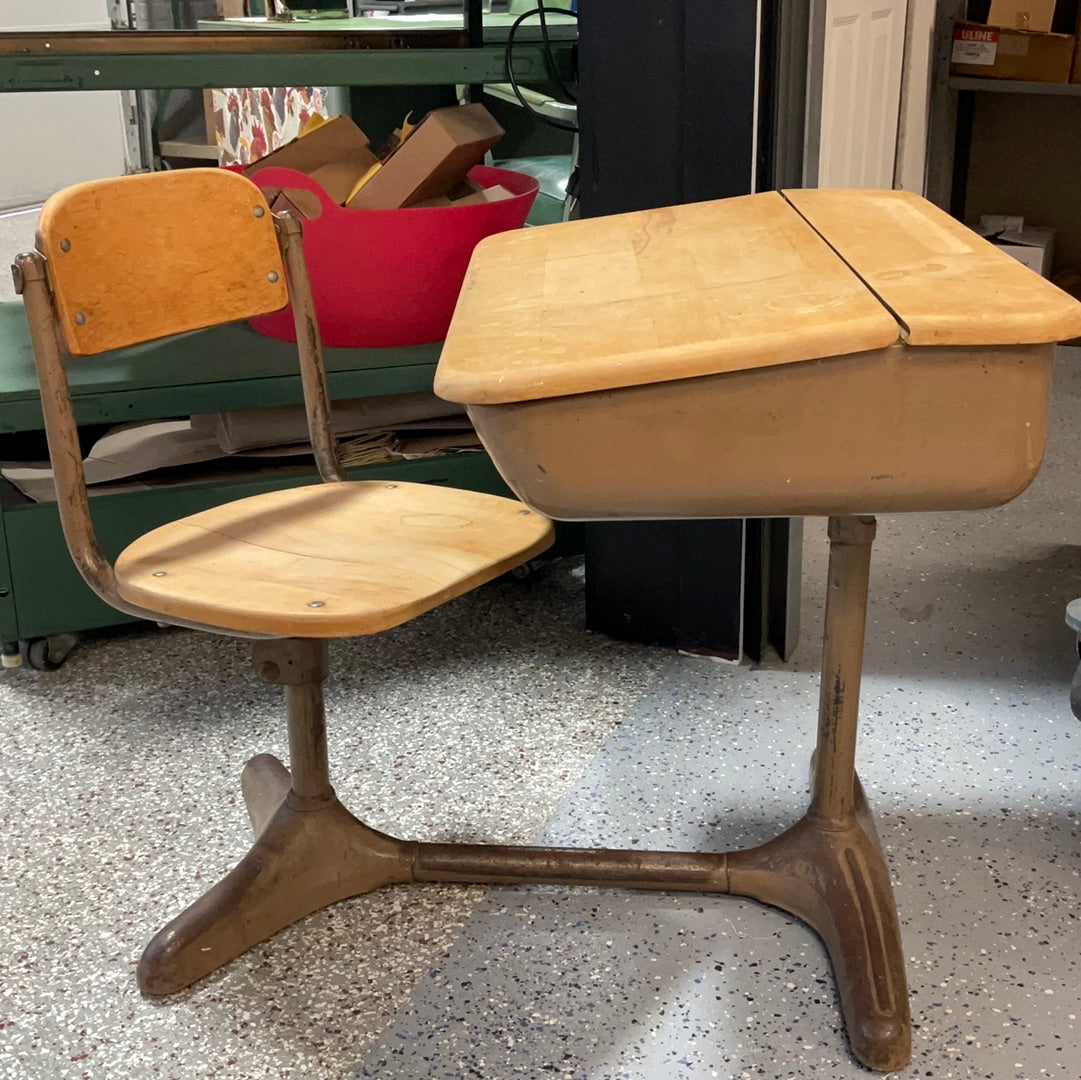 Old-Time School Desks